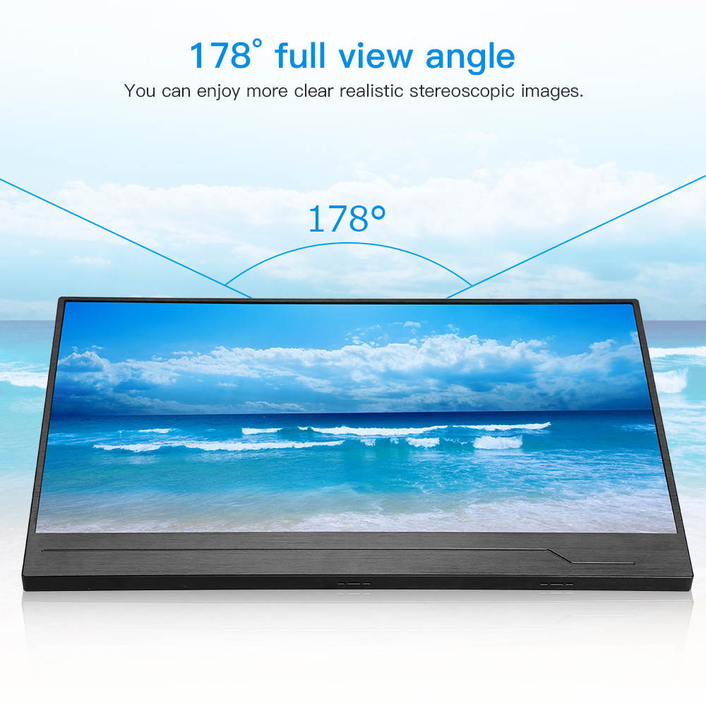 Yijianxi 13.3" Portable Gaming Monitor 1920X1080 LCD Screen Second Moniteur With Touch USB Type C HDMI for laptop phone xbox PS4 PC