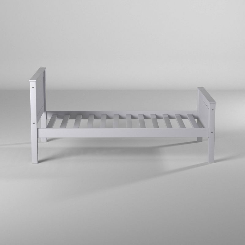 Twin Harmony Wood Platform Bed Dove Gray - Alaterre Furniture