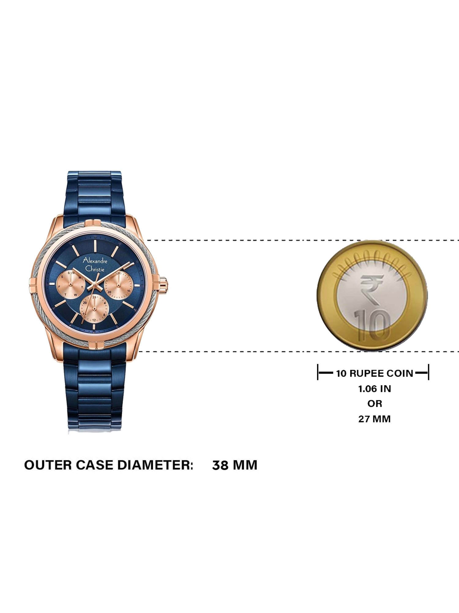 ALEXANDRE CHRISTIE 2843BFBURBU AC Collection Analog Watch for Women