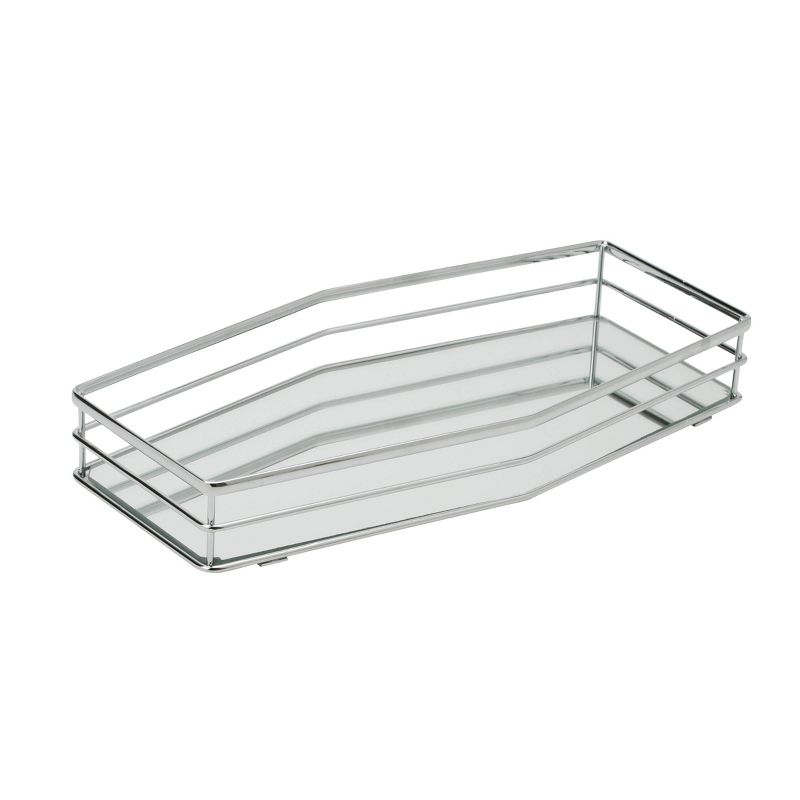 Double Rail Design Bathroom Tray Chrome - Home Details