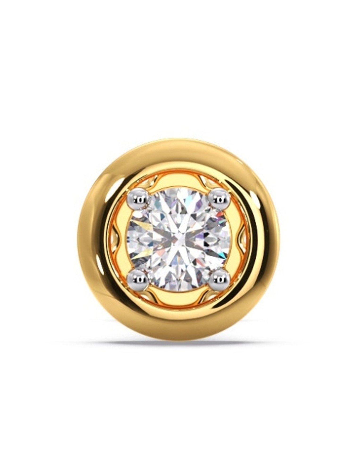 Candere by Kalyan Jewellers 18k Yellow Gold & Diamond Nosepin for Women