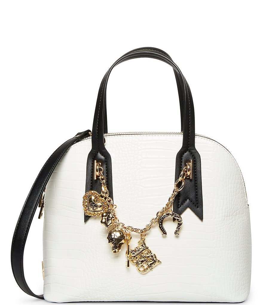 Betsey Johnson Wild Crocodile Colorblock Domed Satchel Bag