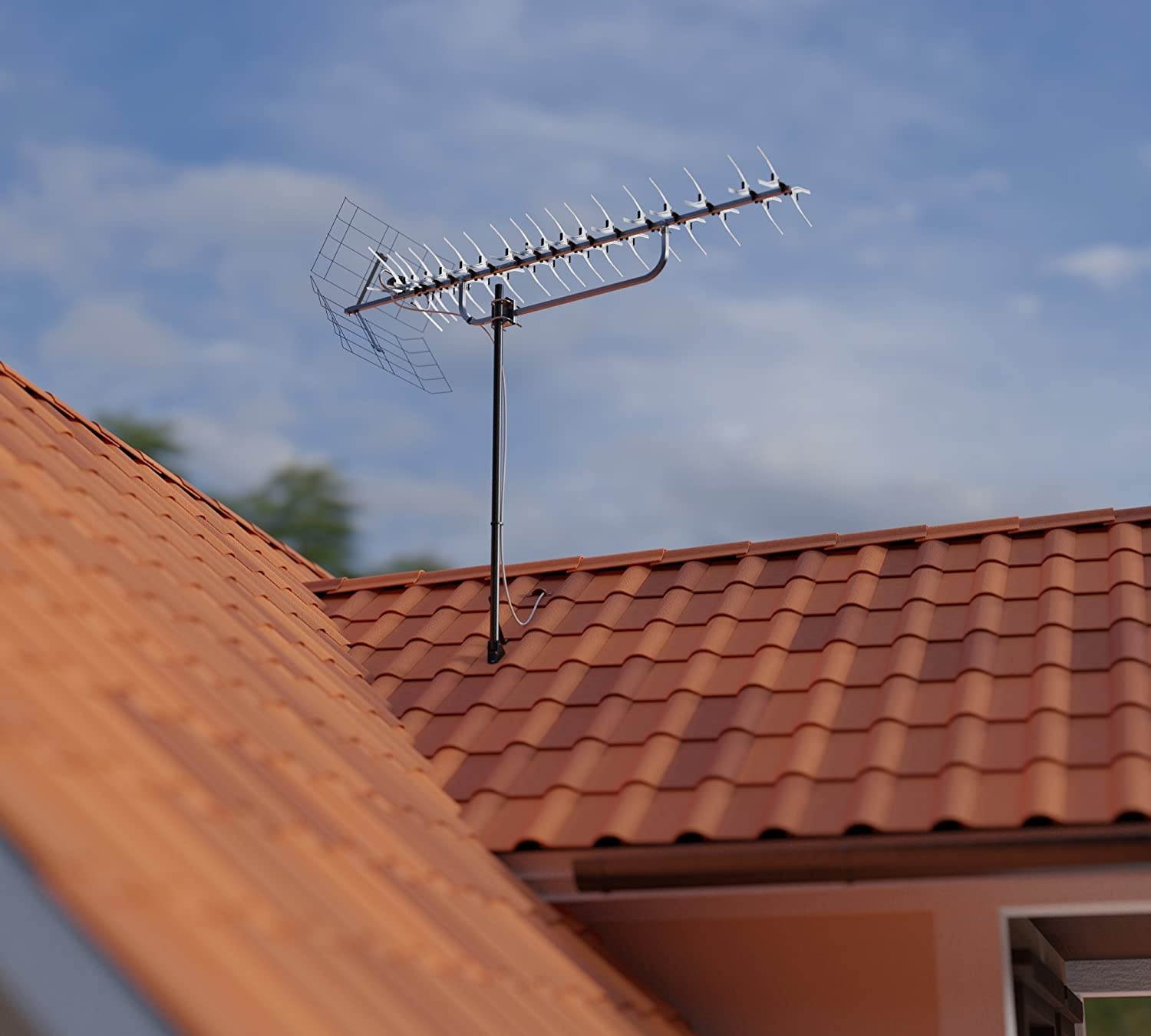 Antenna TV Outdoor BAS X1174-P MIDI Outdoor High Gain HDTV Lightweight TV Antenna with Extremely High Performance for UHF