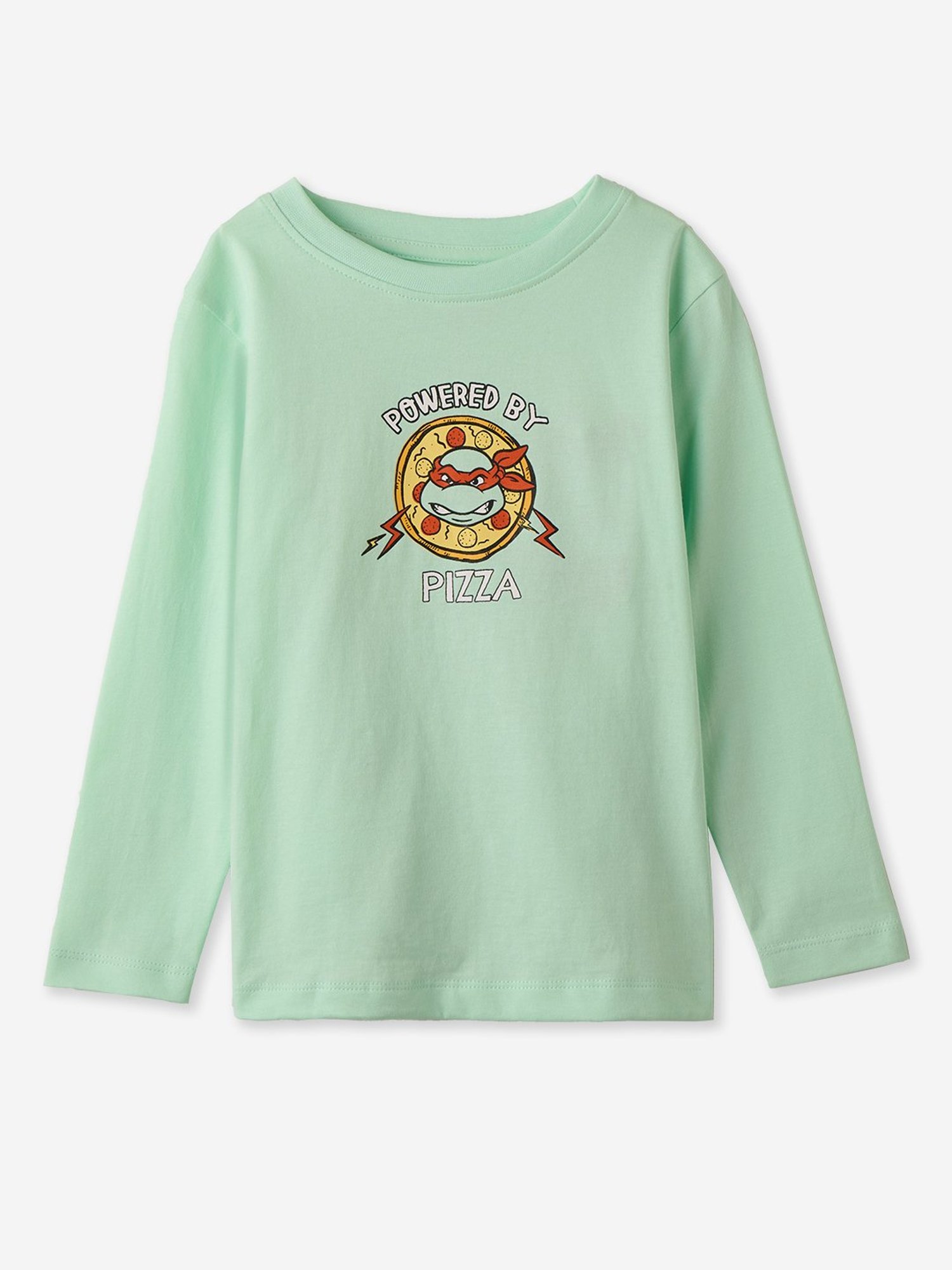 The Souled Store Kids Green Printed Full Sleeves T-Shirt