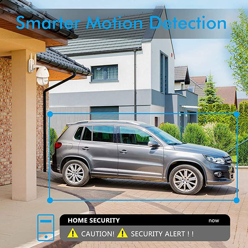 Outdoor Security Camera, 1080P HD Pan/Tilt/Zoom Outdoor Surveillance Camera with IP65 Waterproof, Night Vision, Motion Detection, 2-Way Audio, Cloud Storage or SD Card Support, 2020 Version