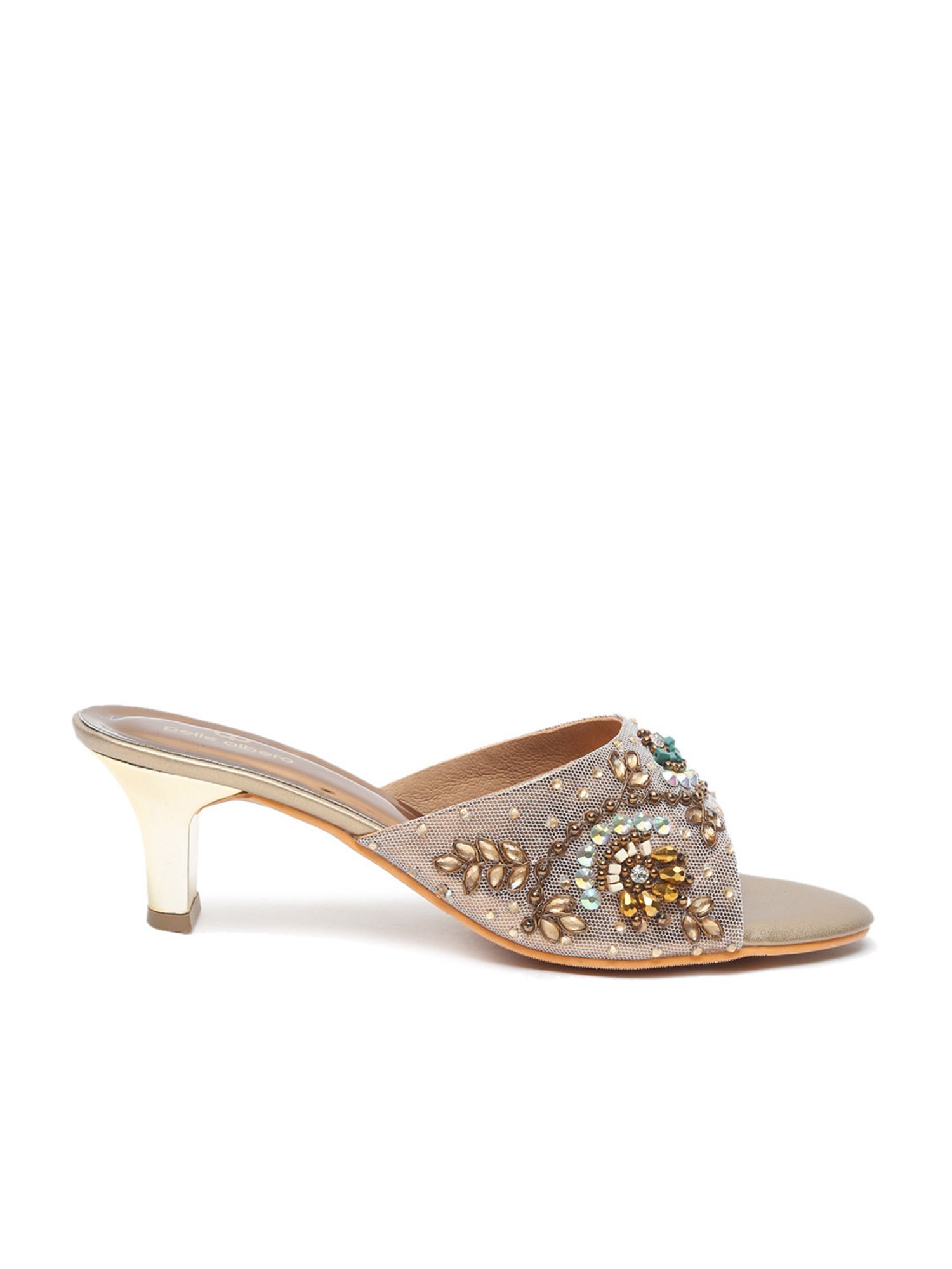 Pelle Albero Women's Antique Gold Ethnic Sandals