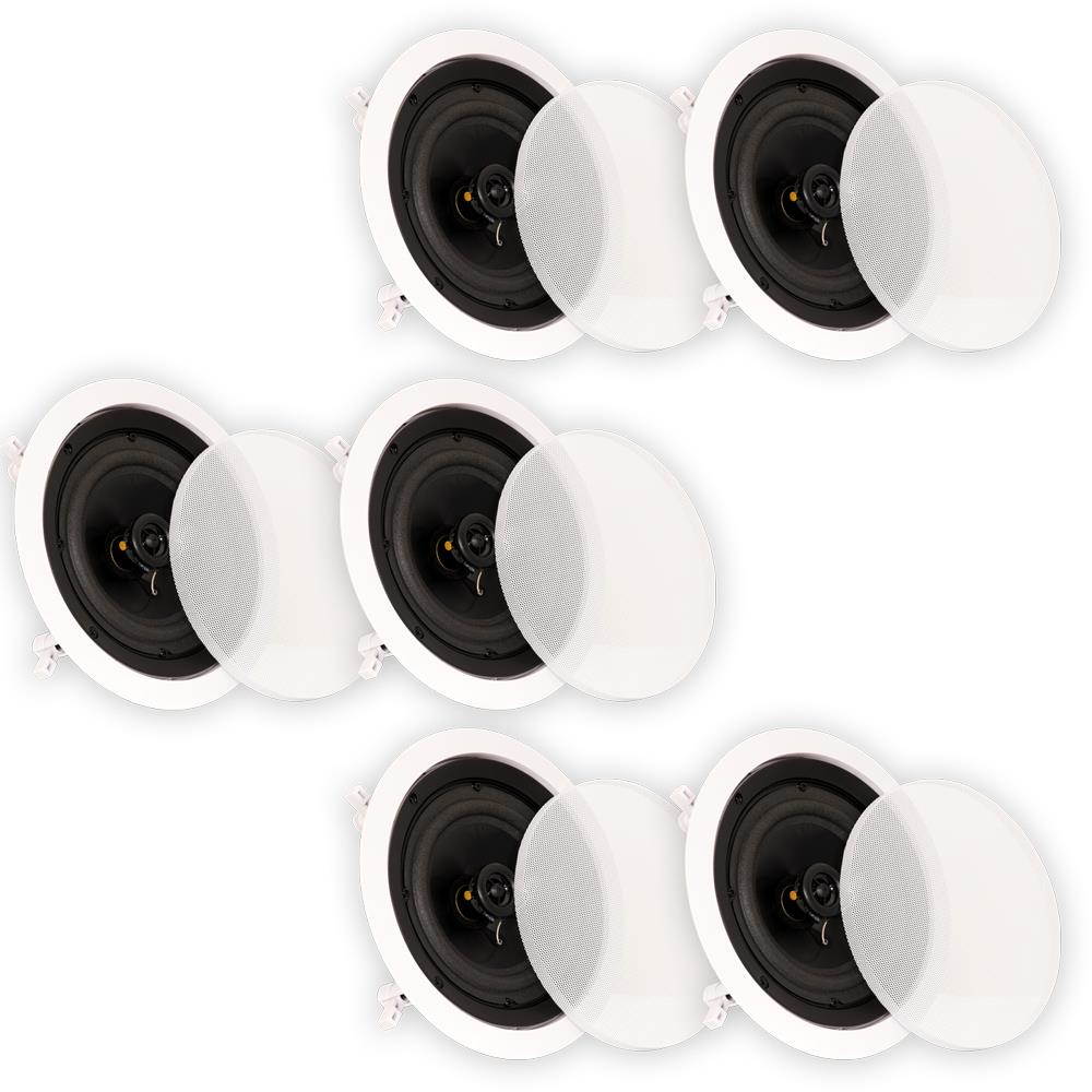 Theater Solutions CS6C In Ceiling 6.5" Speakers Surround Sound Home Theater 3 Pair Pack 3CS6C