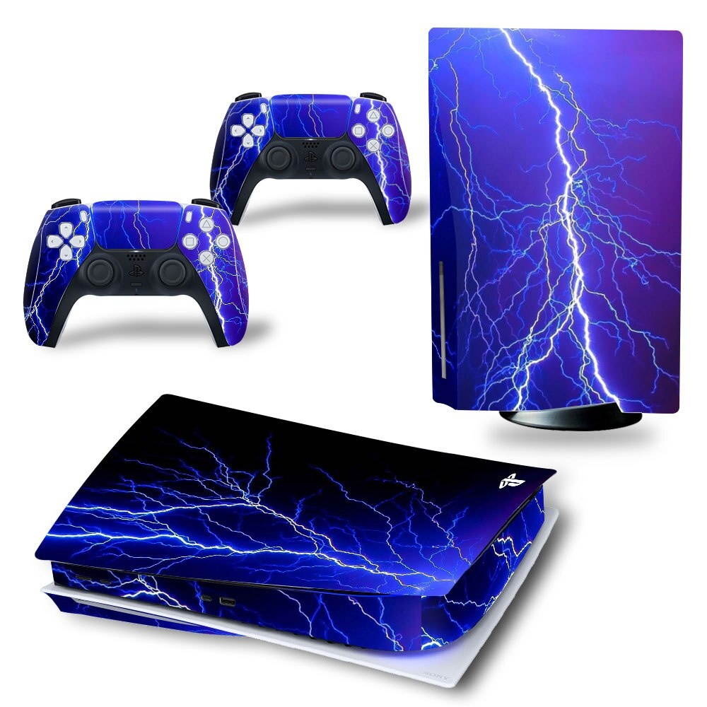Decal Cover for Sony PlayStation 5 Console and 2 Controllers Whole Body Vinyl Skin Sticker for PS5 UHD Edition Game Accessories