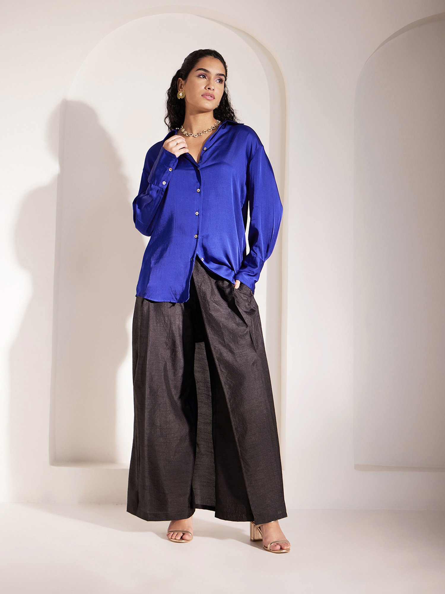 Fablestreet Blue Relaxed Fit Top