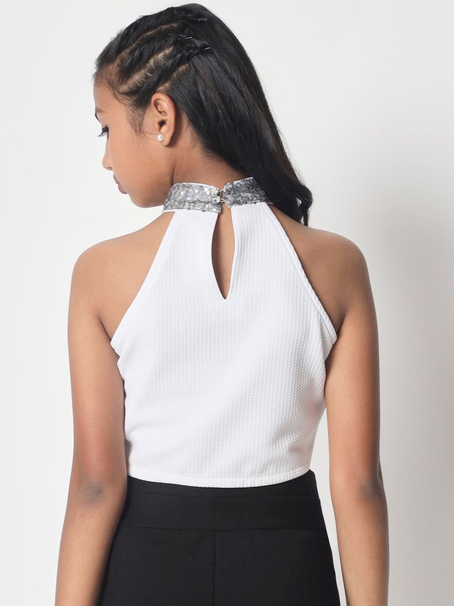 studiorasa Kids White Embellished Top