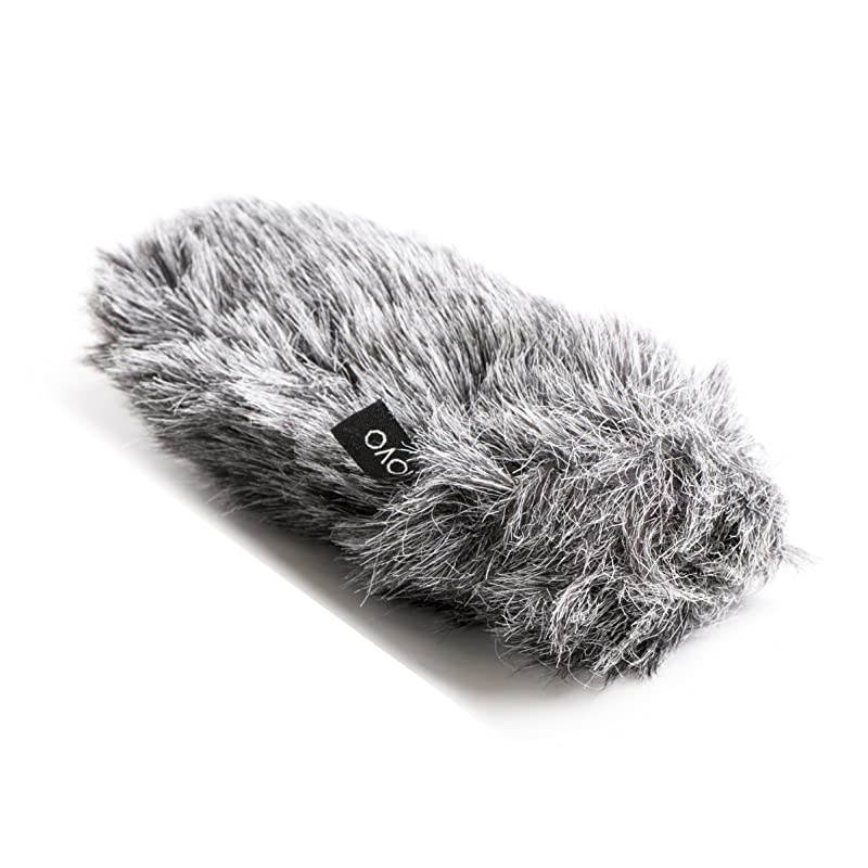 WSG8 Furry Outdoor Microphone Windscreen Muff Custom Fit for Rode VideoMic Pro Dark Gray