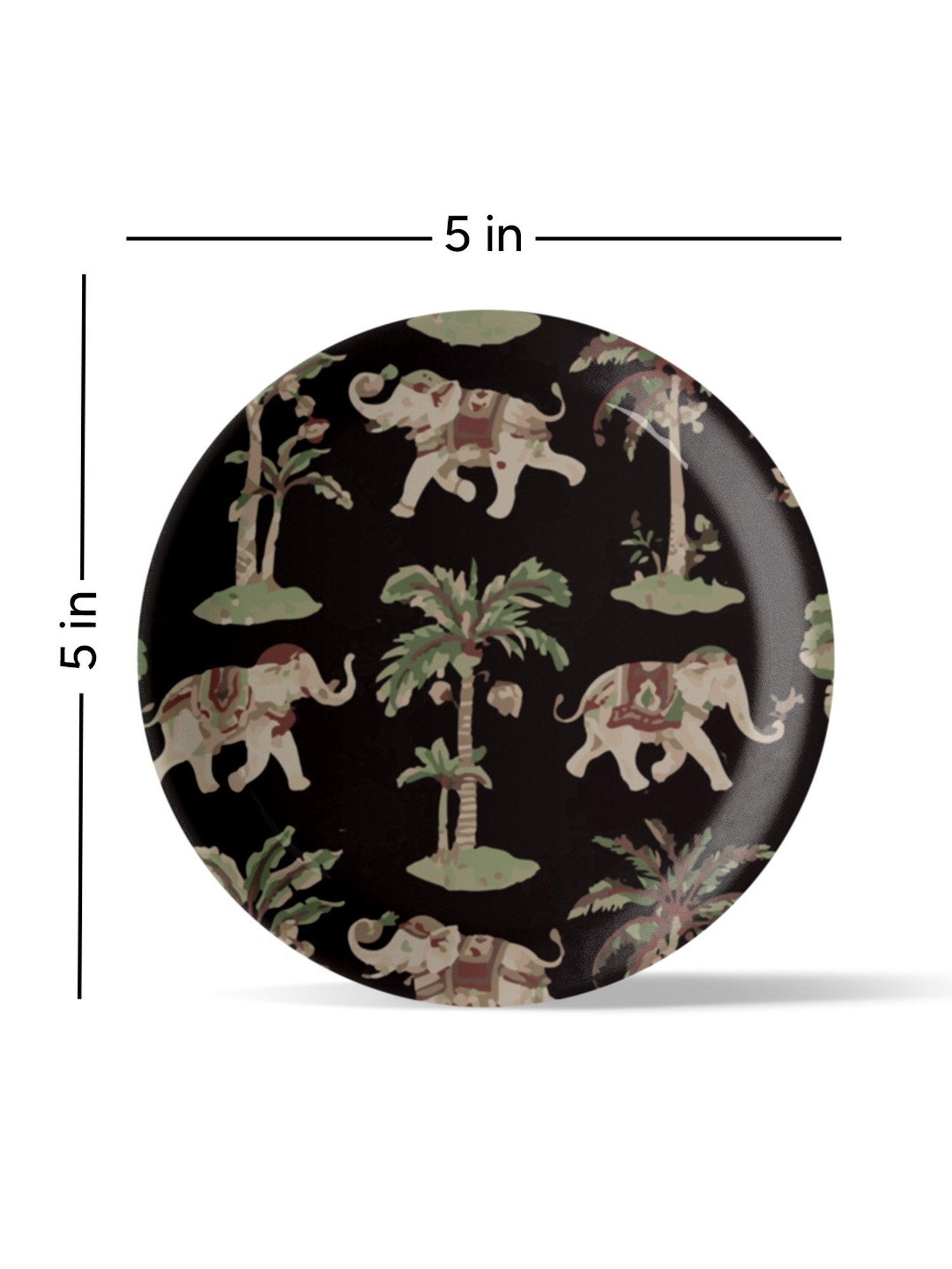 Nestroots Rajasthani Traditional Print Multicolor Porcelain Wall Plate
