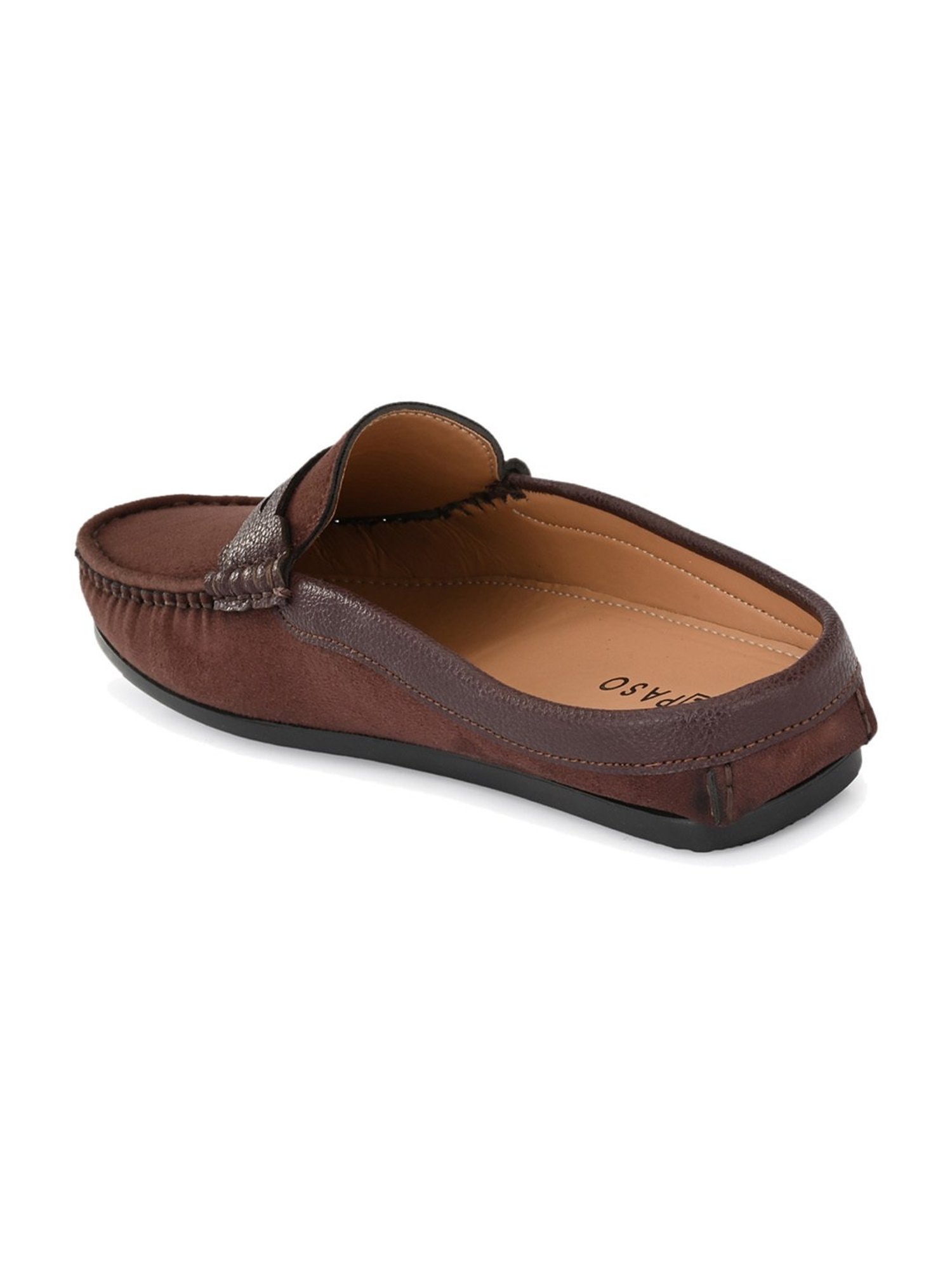 El Paso Men's Brown Mule Shoes