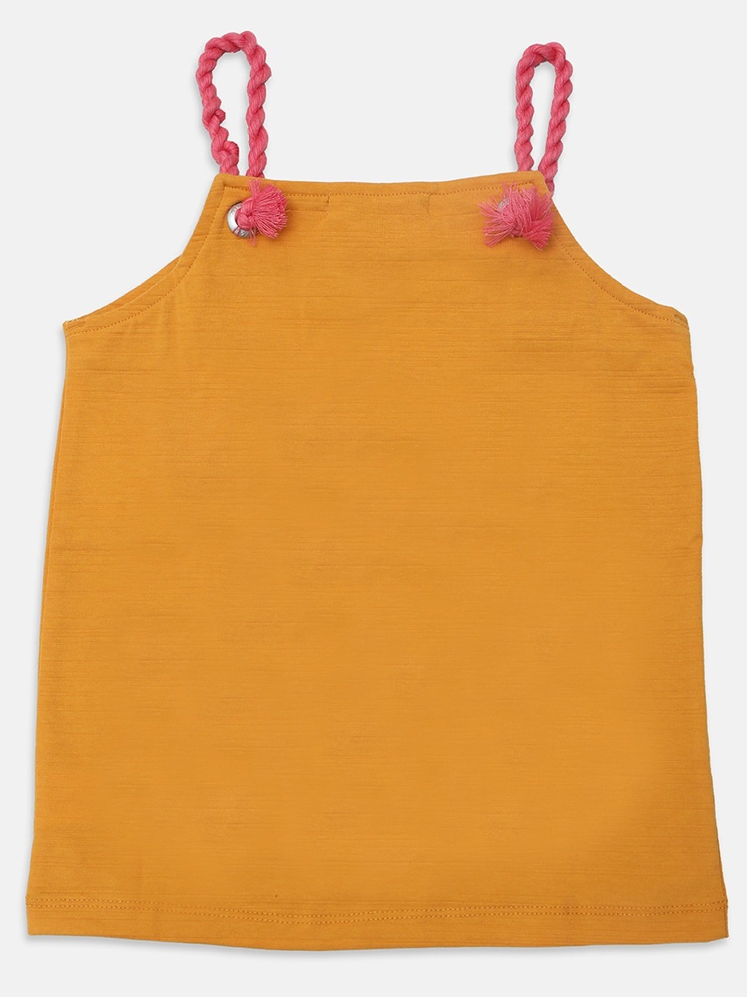 ZIAMA Kids Mustard Printed Top