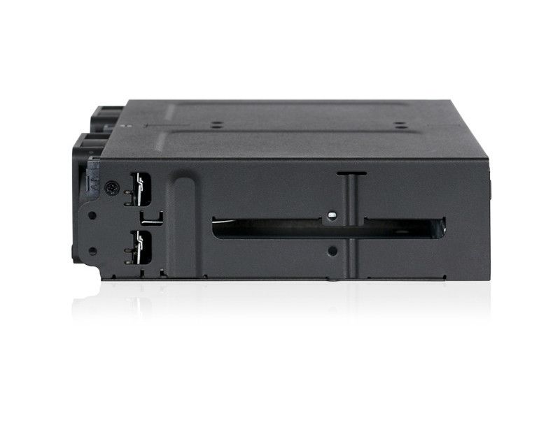 Icy Dock ToughArmor MB699VP-B Drive Enclosure for 5.25" U.2 (SFF-8639) - Mini-SAS HD Host Interface Internal - Black - 4 x HDD Supported