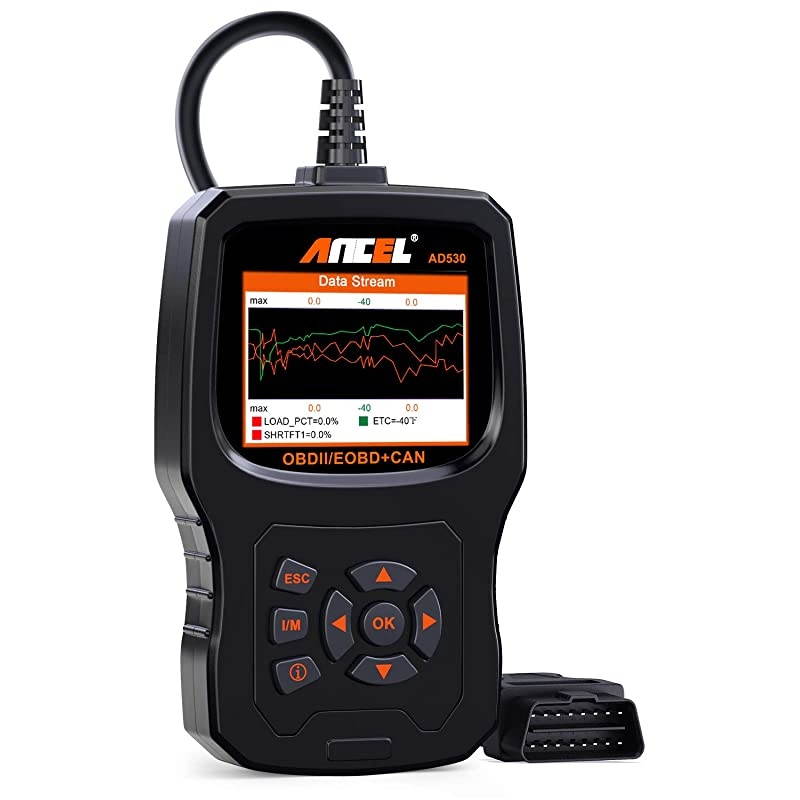 AD530 Vehicle OBD2 Scanner Car Code Reader Diagnostic Scan Tool with Enhanced Code Definition and Upgraded Graphing Battery Status