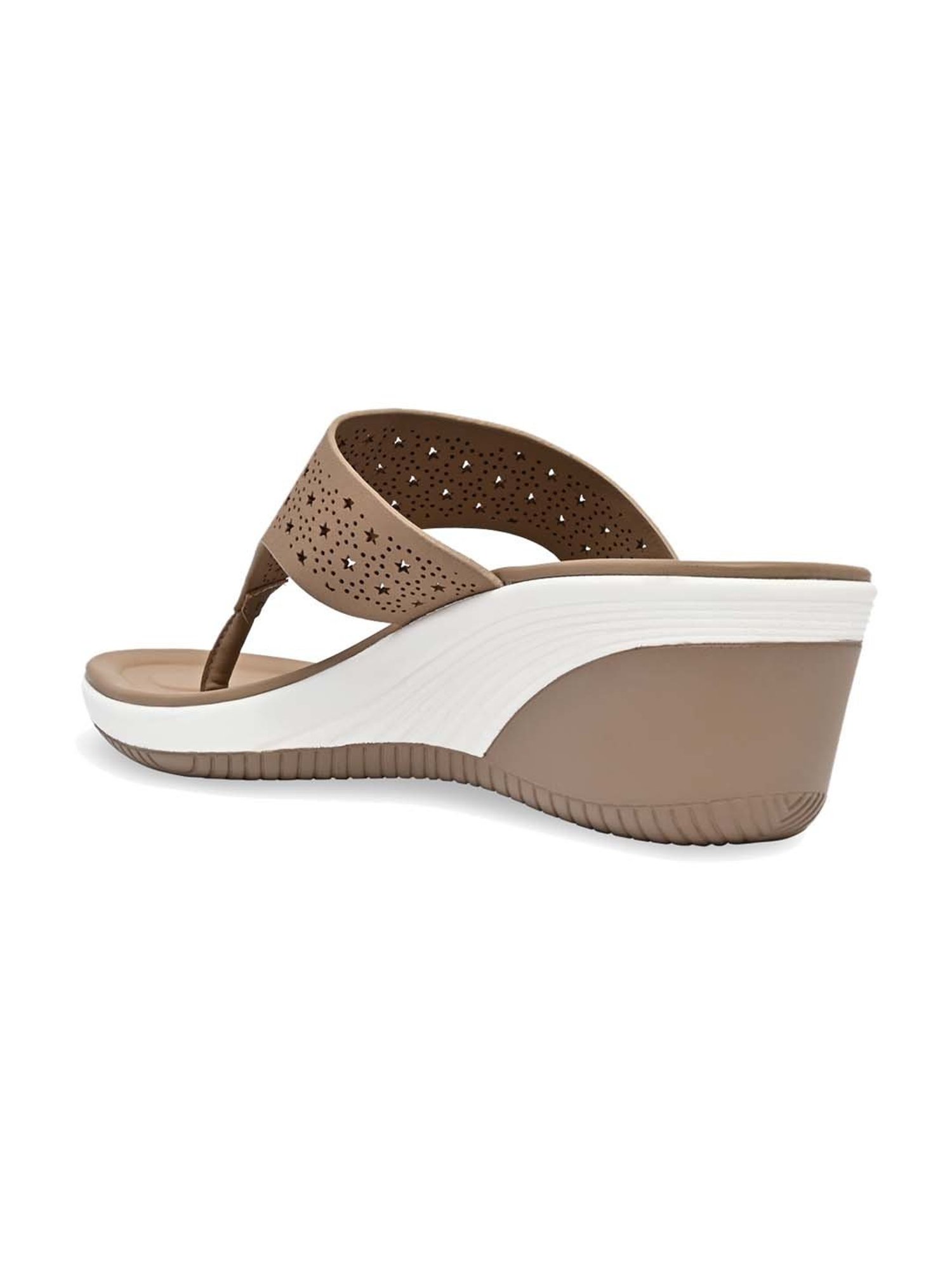 Rocia by Regal Women's Beige Thong Wedges