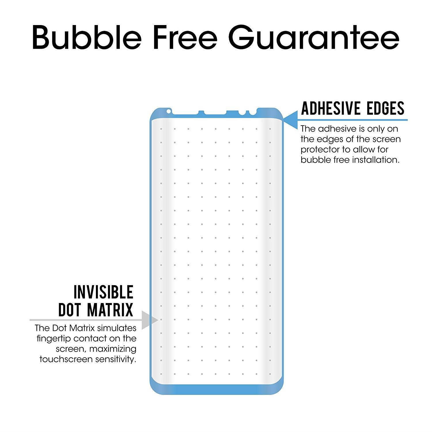 amFilm Galaxy S8 Plus Glass Screen Protector, Full Screen [Case Friendly][Easy Installation Tray] Dot Matrix 3D Curved Tempered Glass Screen Protector for Samsung Galaxy S8 Plus (Black)