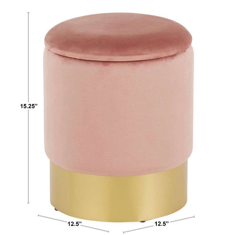 Marla Contemporary Nesting Pleated Ottomans Gold/Gray - LumiSource