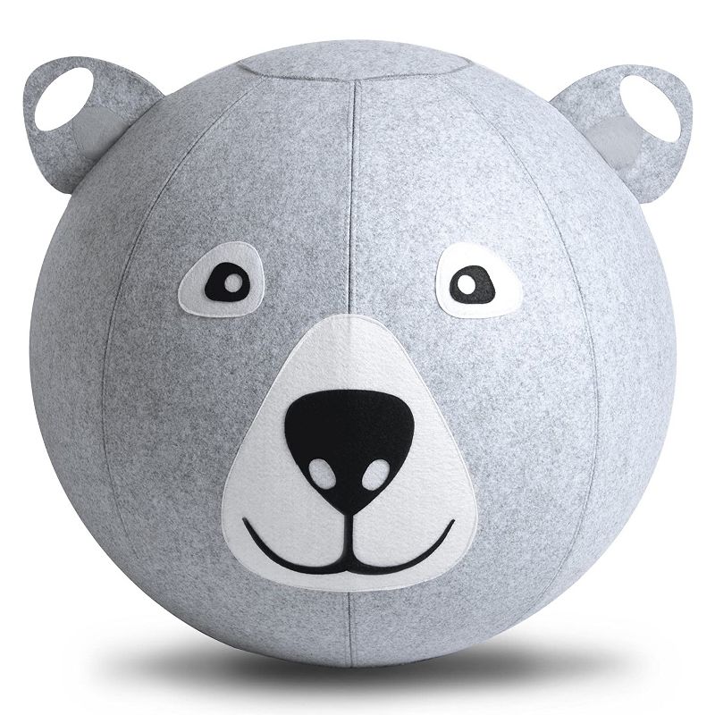 Vivora Niko Children's Anti Burst Inflatable 18 Inch Spherical Bounce Exercise Ball Ergonomic Chair, Polar Bear