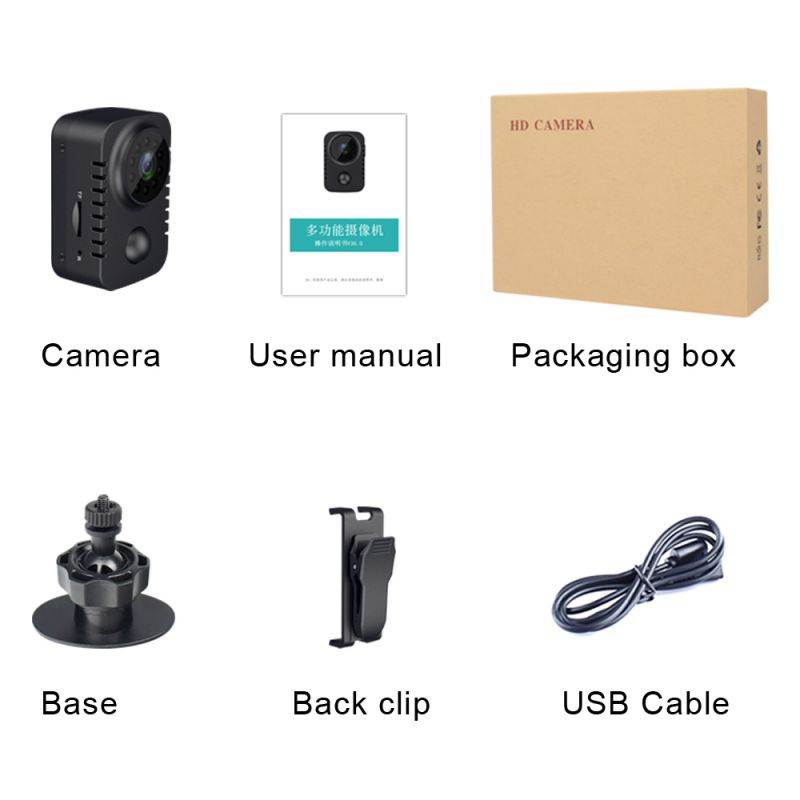HD Mini Body Camera Wireless 1080P Security pocket Cameras Motion Activated Small Nanny Cam for Cars standby PIR Camera