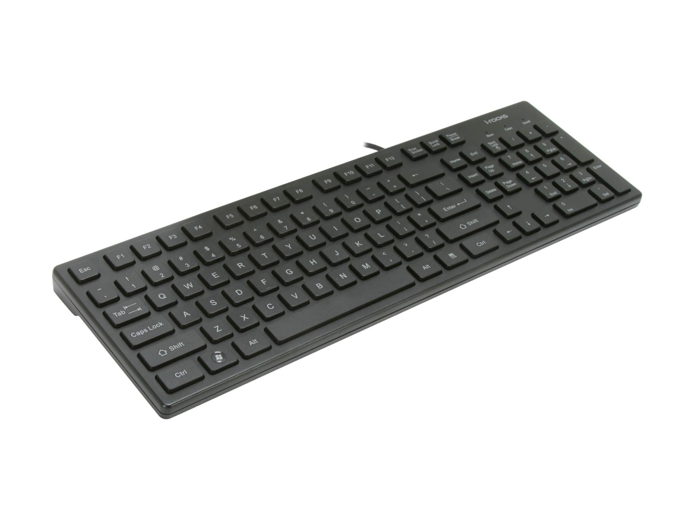 i-rocks KR-6401-BK Black Wired Chocolate Key Style Keyboard
