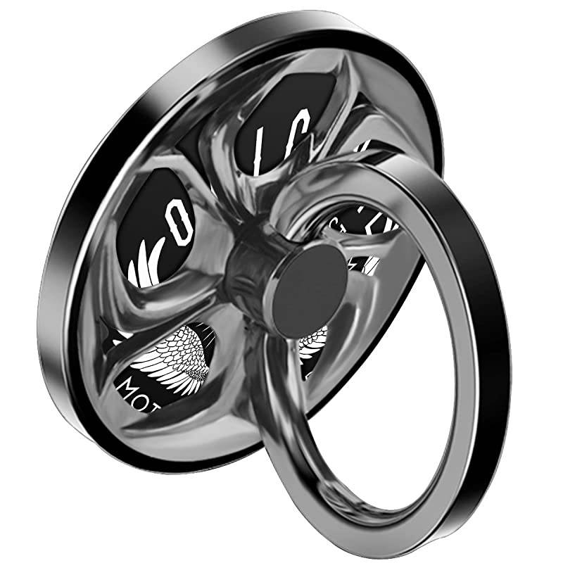 AntiAnxiety Finger Ring Stand  360&deg; Rotation Spinner Mobile Cell Phone Ring Stand Holder with Grip Kickstand Universal WashableReusable for iPhoneiPadSamsung NoteTablets etc Black