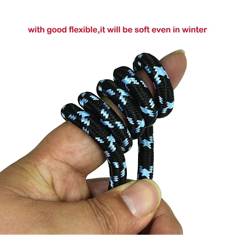 1Pack  16 AWG Heavy Duty 3 Prong Braided Power Cord PC Power Cord Computer Power Cord AC Power Cable in 5 Feet NEMA 515P to IEC C13