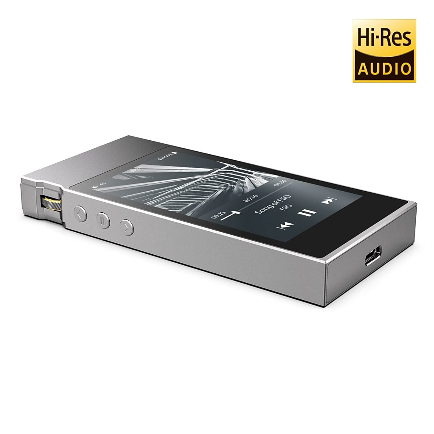 FiiO M7 High Resolution Lossless Music Player with aptX, aptX HD, LDAC HiFi Bluetooth, FM Radio and Full Touch Screen (Silver) &hellip;