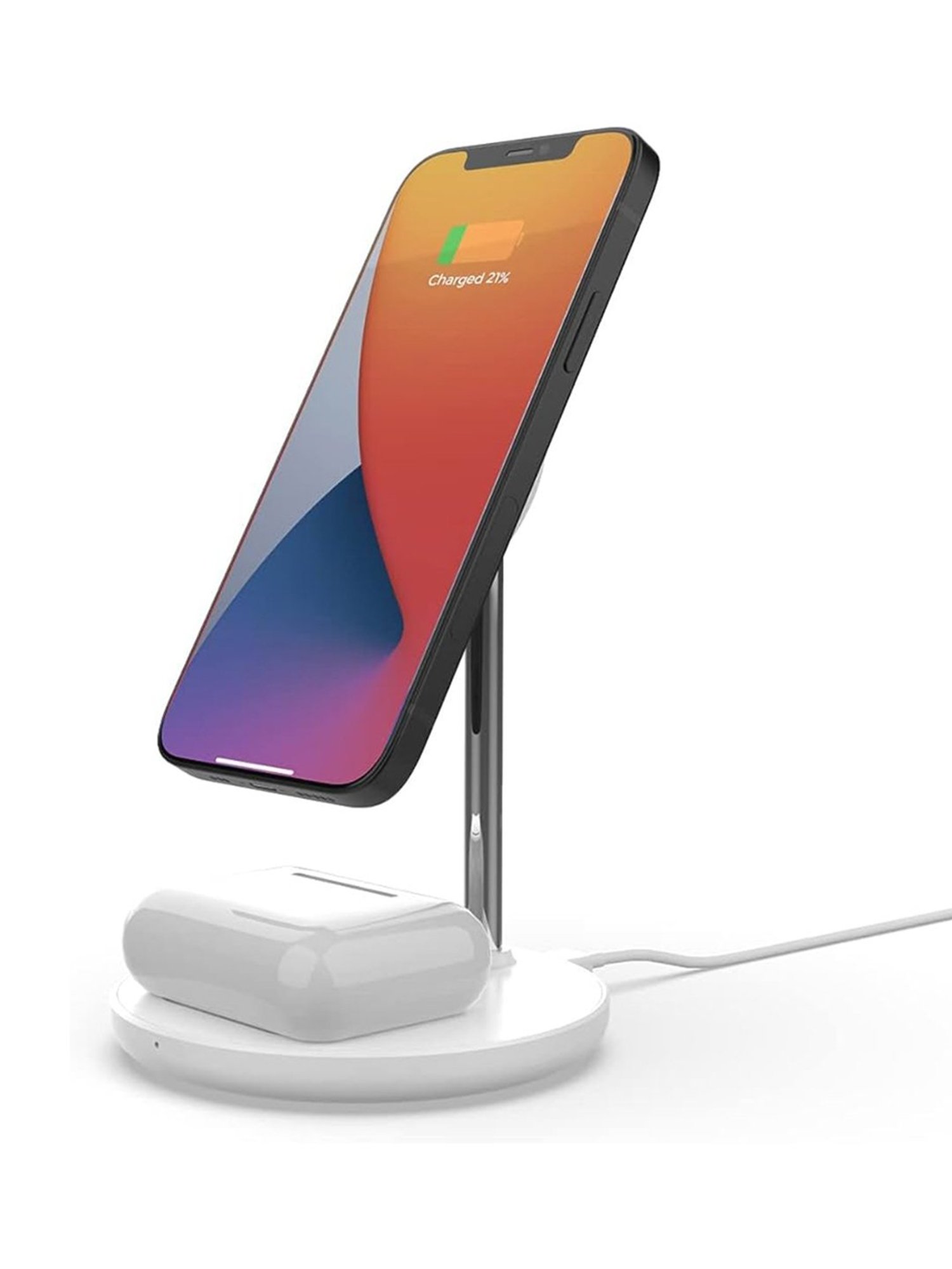 UNIGEN MAGTEC 200 2 in 1 Magnetic Wireless Stand For iPhone 13, 12 Series (White)