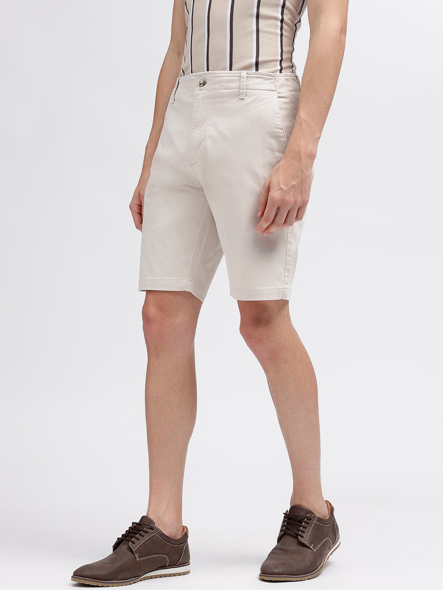 Bruun & Stengade Light Beige Regular Fit Shorts