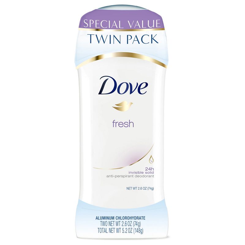 Dove Fresh 24-Hour Invisible Solid Antiperspirant & Deodorant Stick - 2.6oz
