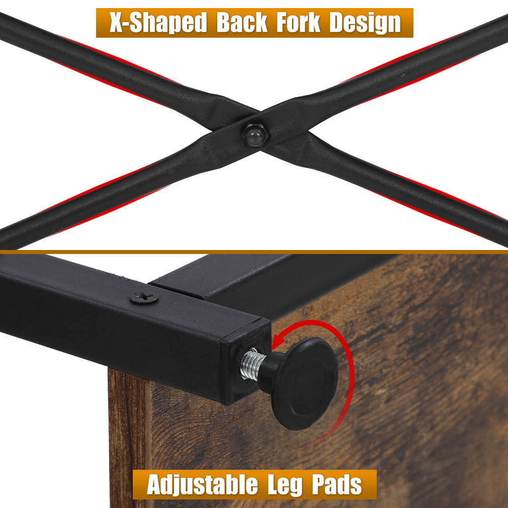 Computer Desk with Bookshelf Office Desk Gaming Desk Extra Large 47.2&rdquo;W x 23.6 Writing Student Girl Kids Study Desk Simple Modern Ergonomic Table Workstation,Vintage