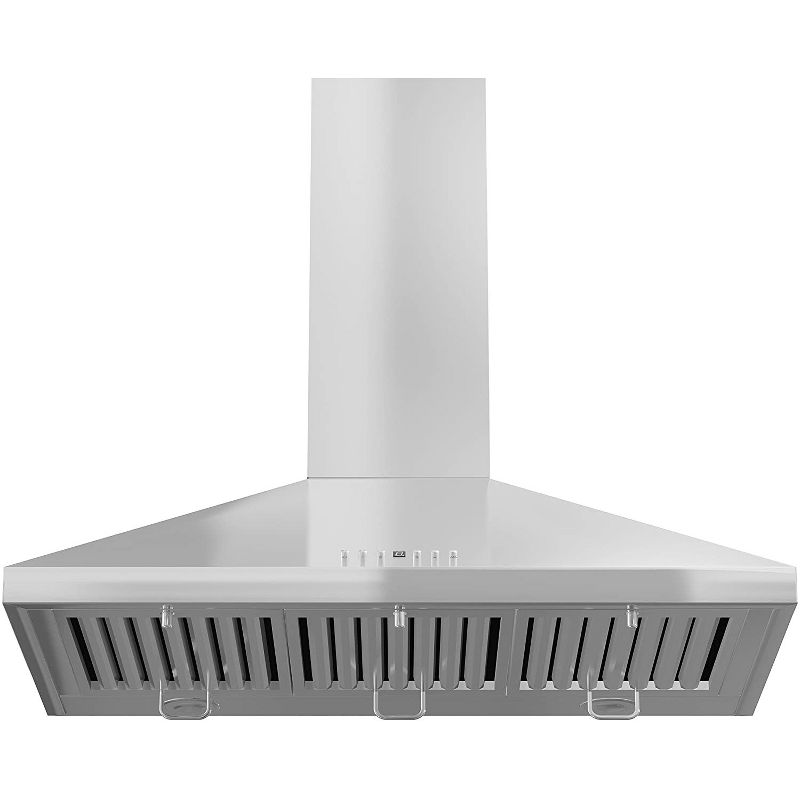 ZLINE KL2CRN30 30 Inch 400 CFM Mount Wall Ductless Crown Molding Range Hood with LED Lights and 4 Speed Exhaust Fans, Stainless Steel