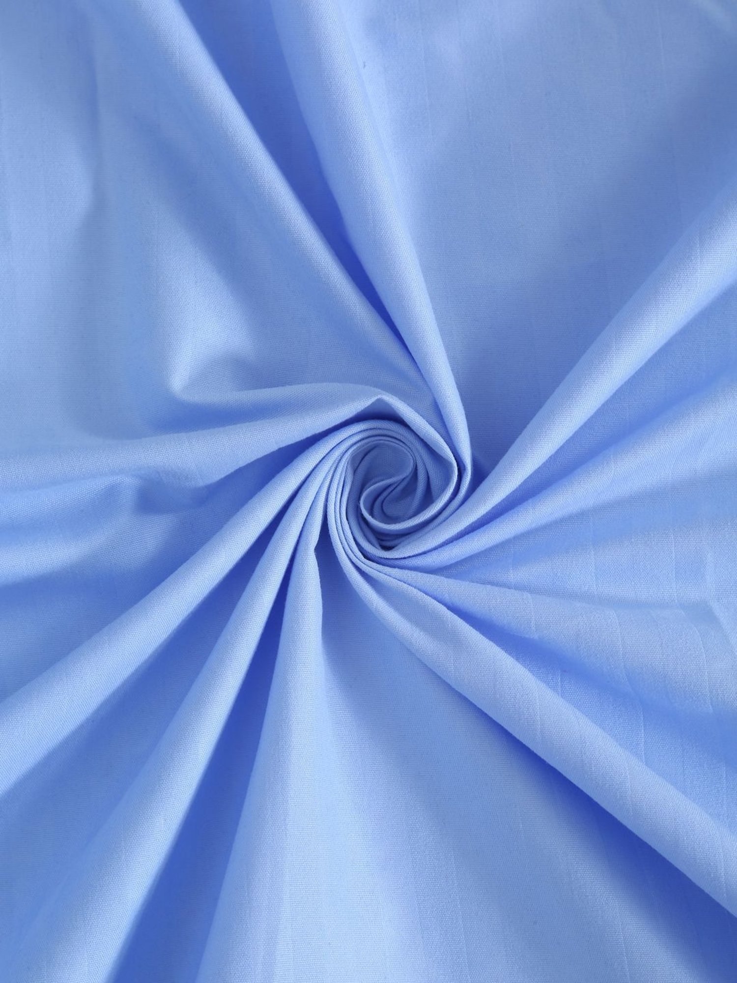 Klotthe Stripes Blue 210 TC Cotton Blend King Size Bed Sheet with 2 Pillow Covers