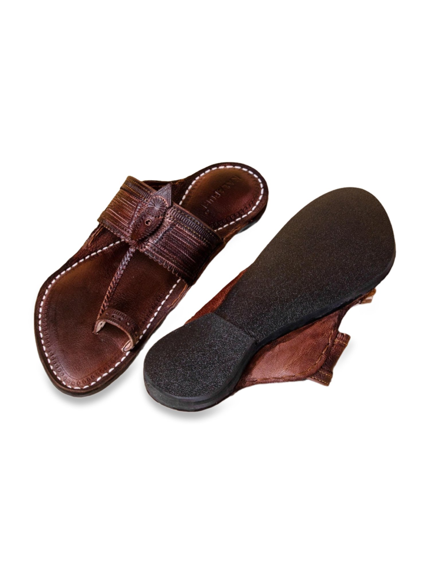Kalapuri Men's Brown Kolhapuri Sandals