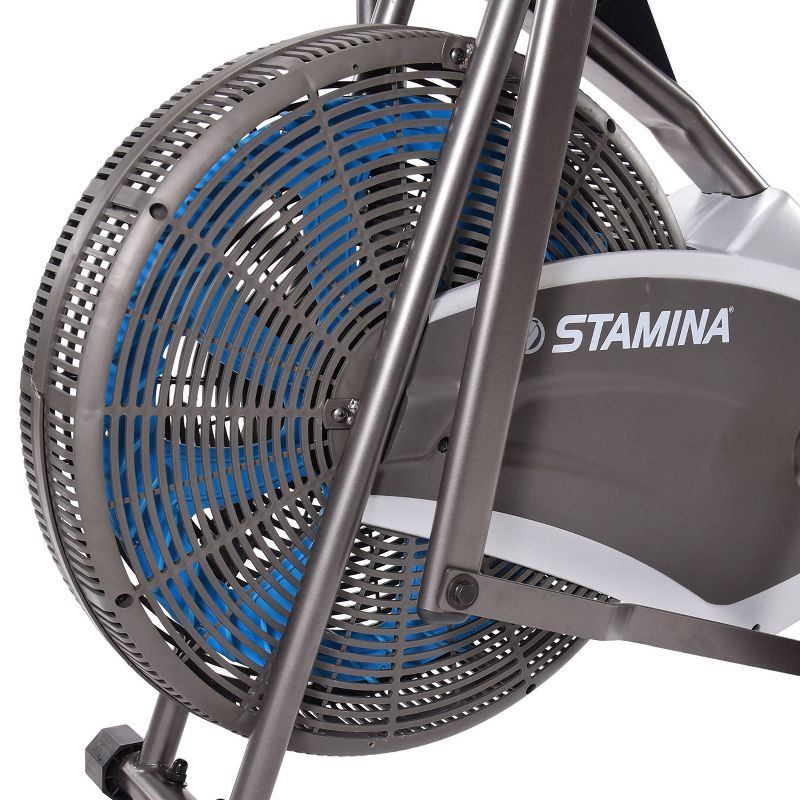 Body Flex Sports Body Rider BRF700 Stationary Full Body Cardio Exercise Upright Fan Bike with Dual Action Handlebars and Adjustable Seat