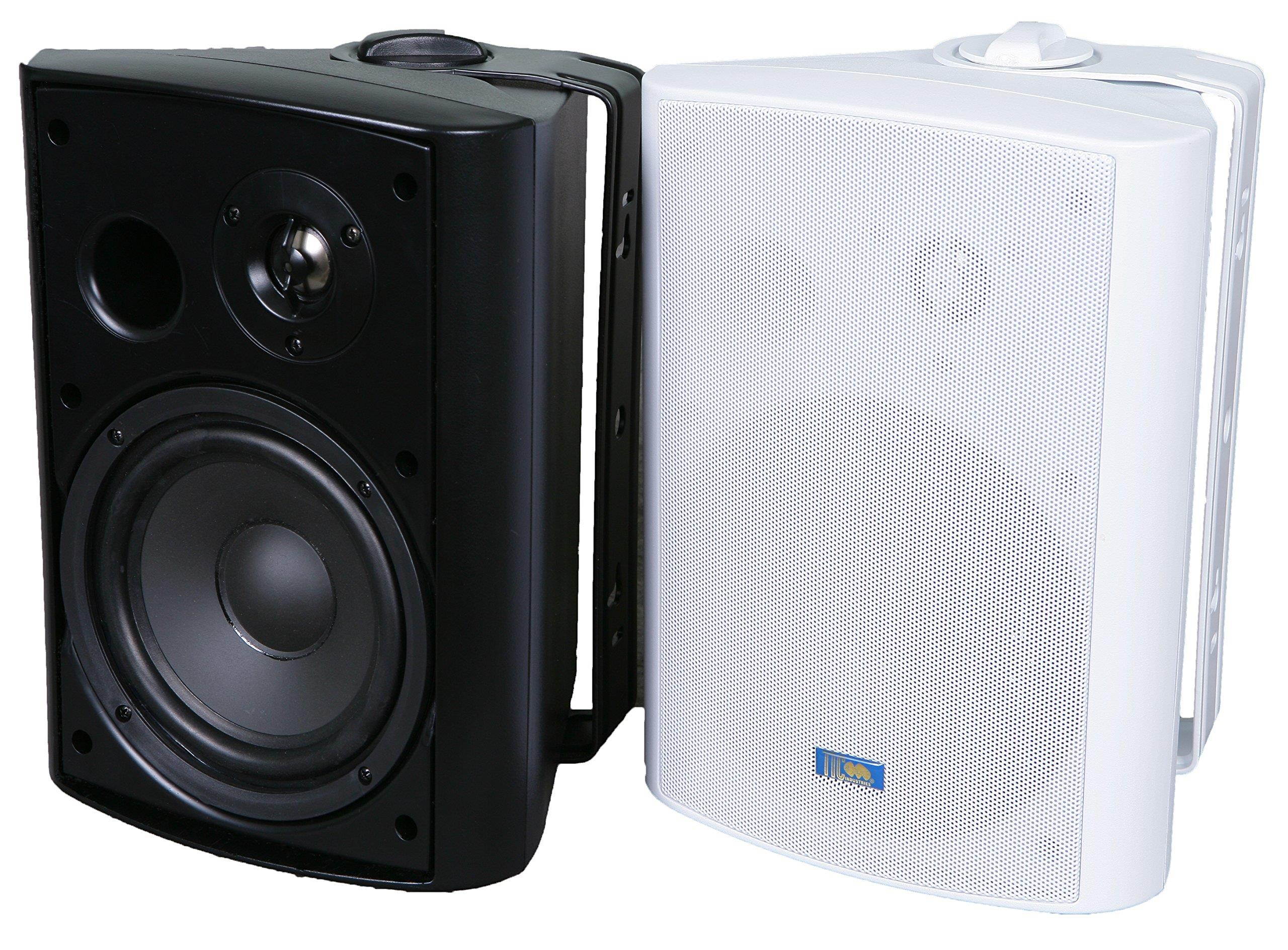 TIC ASP120-W 6.5" Weather-Resistant Outdoor Patio Speakers with 70v Switch (Pair) - White &hellip;