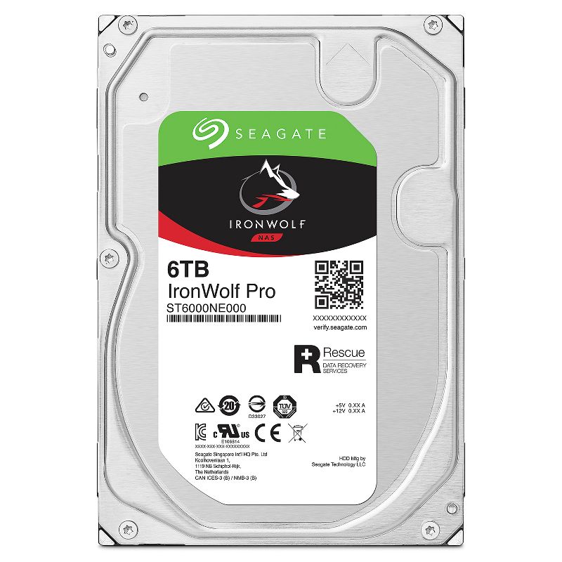 Seagate IronWolf Pro 6TB NAS Internal HDD - CMR 3.5in SATA 7200 RPM (ST6000NE000)