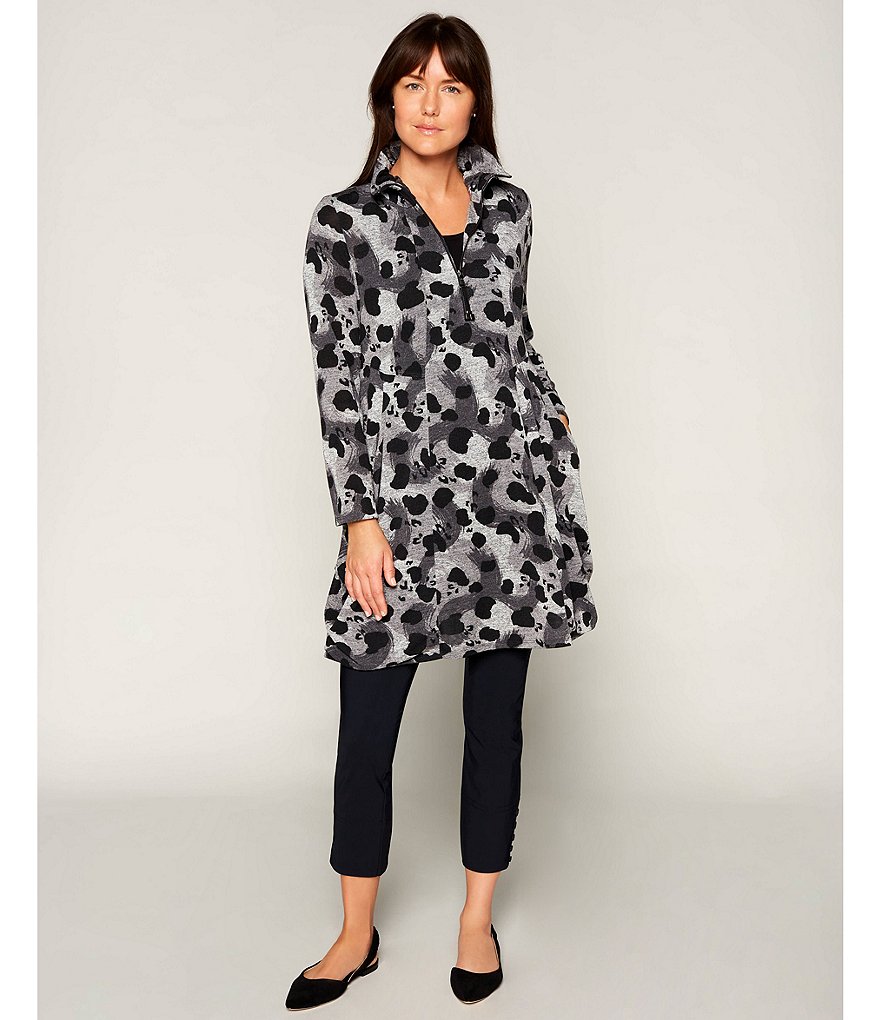 IC Collection Slim Stretch Knit Cropped Pants