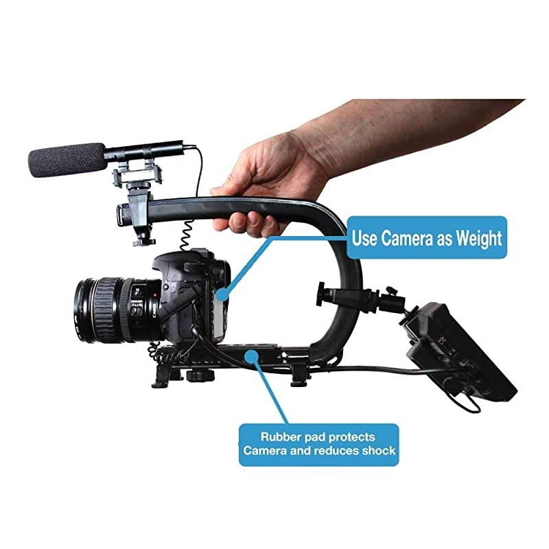 Scorpion EX Handheld Camera Stabilizer with Threaded Feet Professional Steadyfor most Cameras Camcorders Mobile Phones and Action Sports Cams Mounting Accessories Included Black