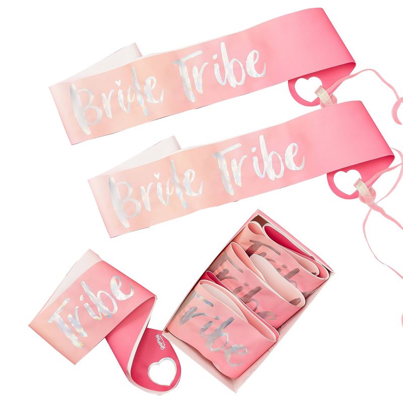 6pk "Bride Tribe" Party Accessories Pink