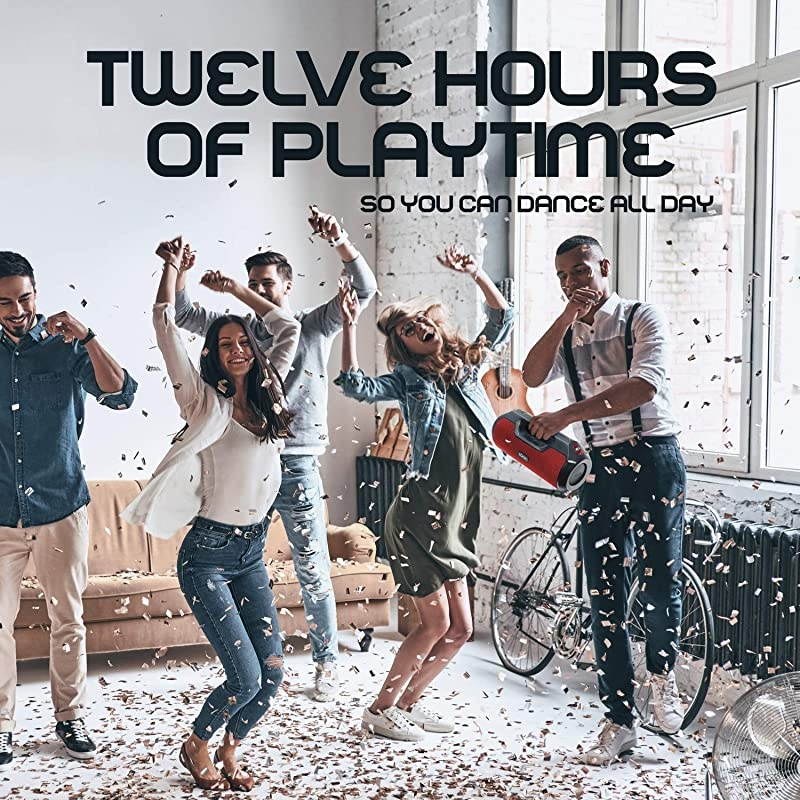 Impact Plus Wireless Bluetooth Speaker Water Resistant IPX4 40W Premium HD Sound Powerbank Dual Pairing TWS Stereo Black