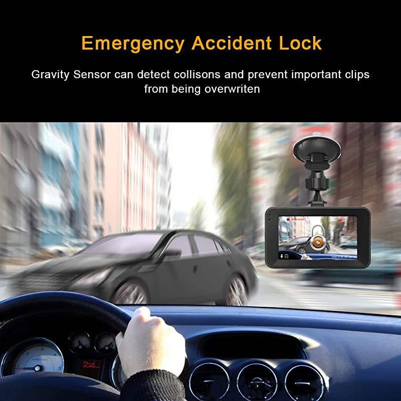 Cam 1080P DVR board Camera Full HD 3quot LCD Screen 170&deg;Wide Angle WDR GSensor Loop Recording Motion Detection Excellent Video ImagesBlack