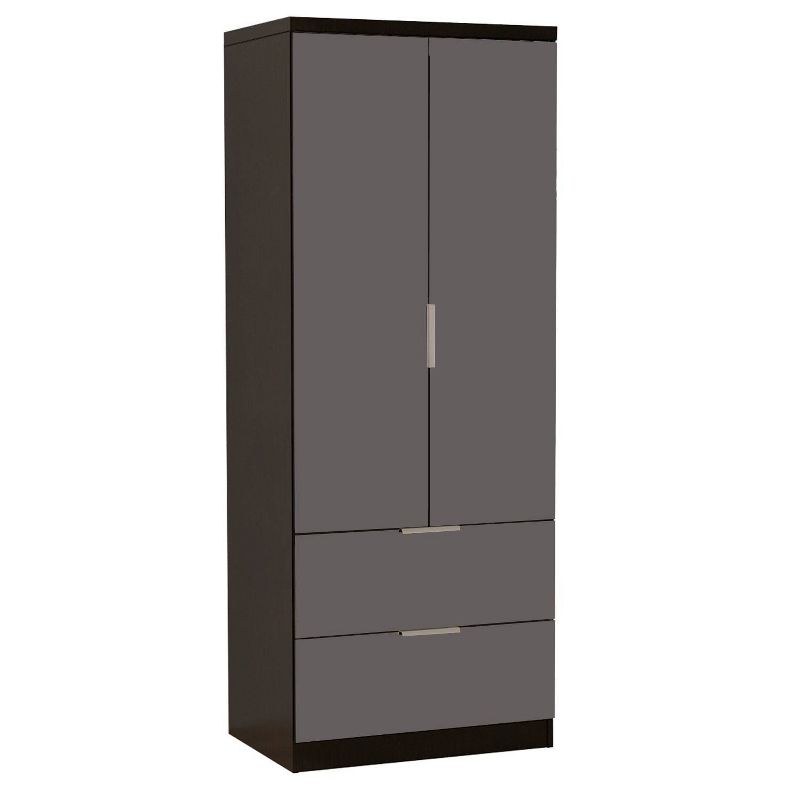 Gianna Mirrored Dresser Black/Silver - Home Source