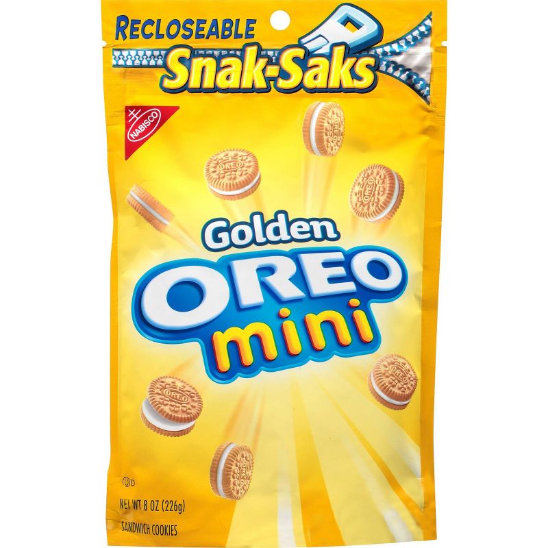 Mini Golden Oreo Sandwich Cookies - Snak-Saks - 8oz