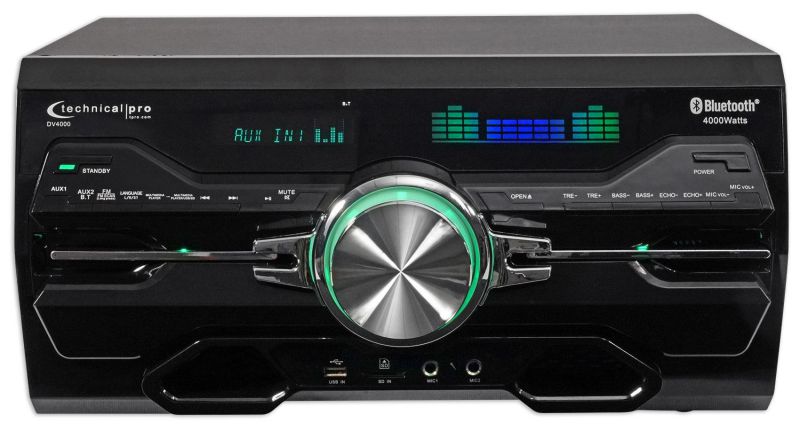 Technical Pro 4000w Home Theater DVD Receiver w/Bluetooth/USB+(5) 6.5" Speakers