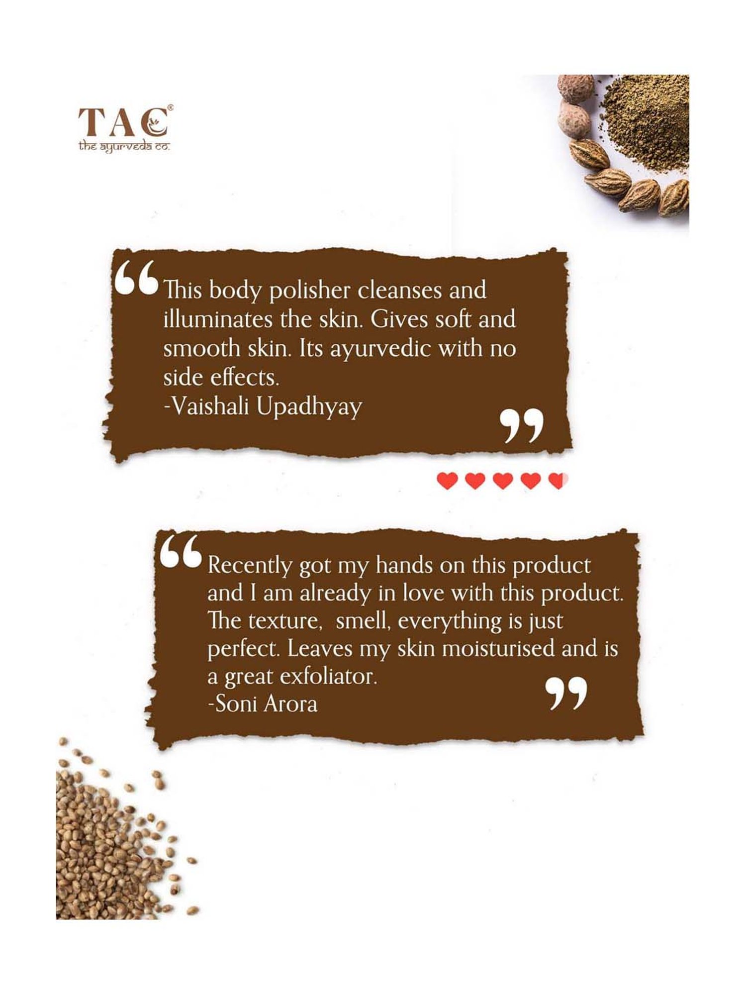 TAC - The Ayurveda Co. Illuminate & Detan Body Polisher Pack of 4