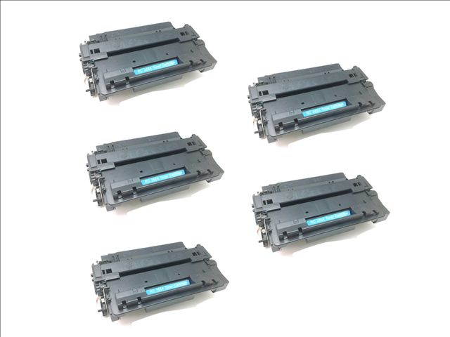 5PK [ CE255A ] CE255 255A 55A Compatible Black Toner Cartridge For HP Printers LaserJet P3010 Laserjet P3015 Laserjet P3015d Laserjet P3015dn Laserjet P3015n Laserjet P3015x Laserjet P3016