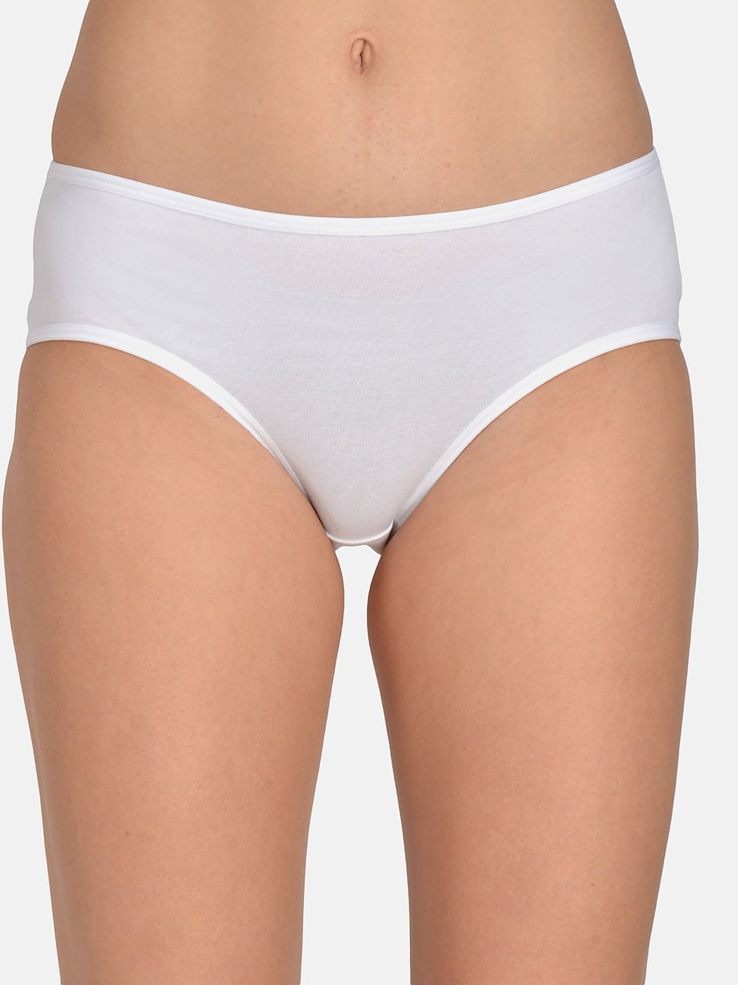 Mod & Shy White Cotton Hipster Panty
